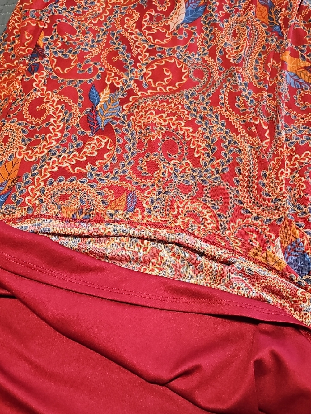 Red Paisley Maxi Dress - Picture 14 of 14